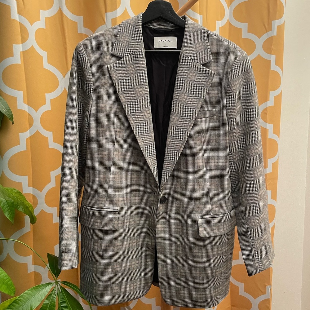 Aritzia Checked Suit Jacket